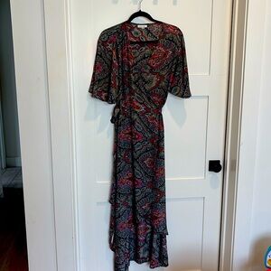 Karma Highway silk wrap tie   dress .
